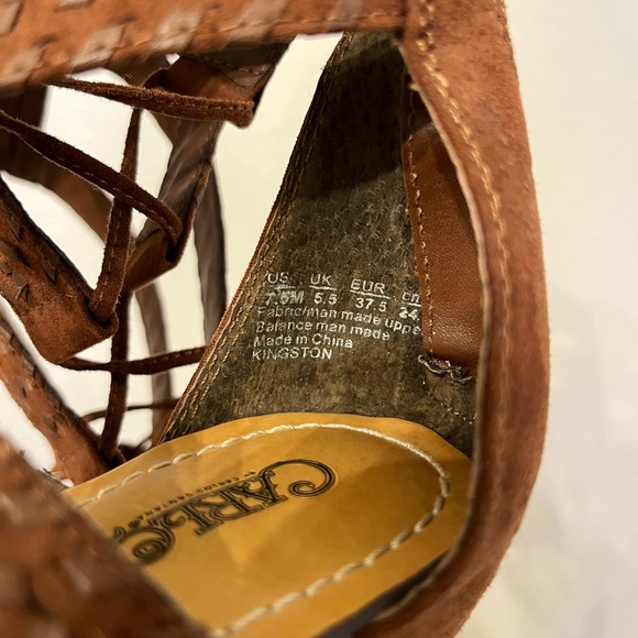 Carlos By Carlos Santana gladiator sandals brown size 7.5 - Picture 6 of 7